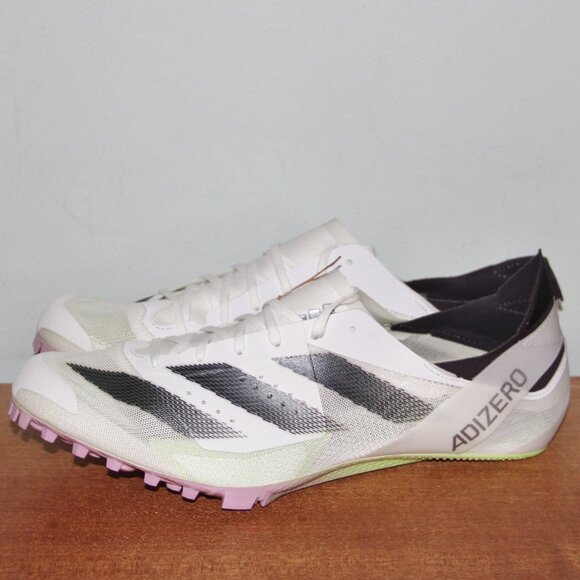 Adidas Adizero Finesse Track Spikes Mens 11.5 White Green Spark - Picture 2 of 7